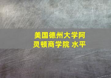 美国德州大学阿灵顿商学院 水平